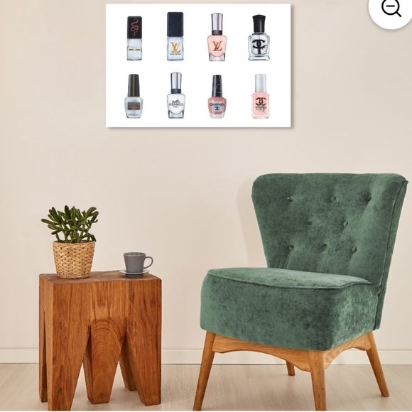 Luxury Nail Polish Wall Art - Black, White, Gold 11x14 - Picture 3 of 3